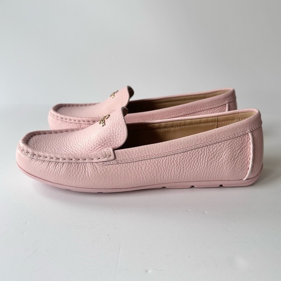 Coach Marley Driving Moc Loafer in Light Rose Pink Pebble Grain Leather 8.5 - Picture 6 of 9